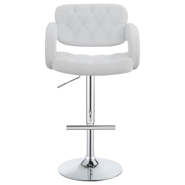 Brandi - Adjustable Bar Stool - Chrome And White