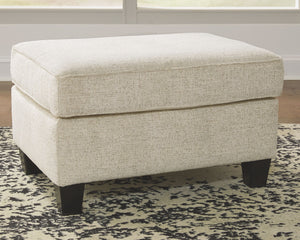  youâ€™re sure to find this ottoman a breath of fresh air. Covered in a cream-tone chenille upholstery loaded with plush texture