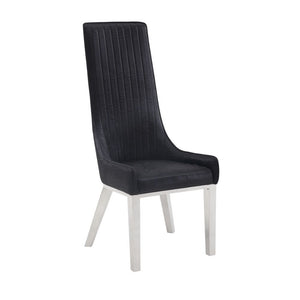 Gianna - Dining Chair (Set of 2) - Black PU & Stainless Steel