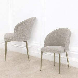 Cora - Side Chair (Set of 2) - Champange Fabric