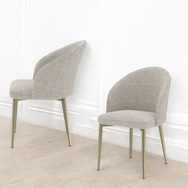 Cora - Side Chair (Set of 2) - Champange Fabric