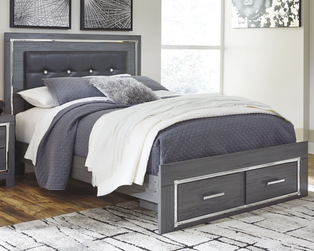 Reminiscent of Hollywood glamour of yesteryear, this queen storage bed interprets luxury in a decidedly modern way. Sumptuous details include button-tufted upholstery, faceted faux crystals and chrome-tone accents beautifully lit by LED lights enhanced wi