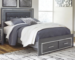 Reminiscent of Hollywood glamour of yesteryear, this queen storage bed interprets luxury in a decidedly modern way. Sumptuous details include button-tufted upholstery, faceted faux crystals and chrome-tone accents beautifully lit by LED lights enhanced wi