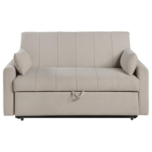 Portland - Boucle Upholstered Sleeper Sofa Bed - Latte