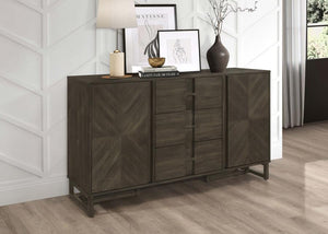  designed to enhance both functionality and style. This server features two door cabinets