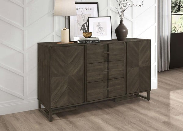  designed to enhance both functionality and style. This server features two door cabinets