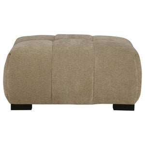  neutral upholstery and subtle grid tufting bring depth and texture to your dÃ©cor