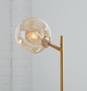 Abanson - Amber / Gold Finish - Metal Desk Lamp