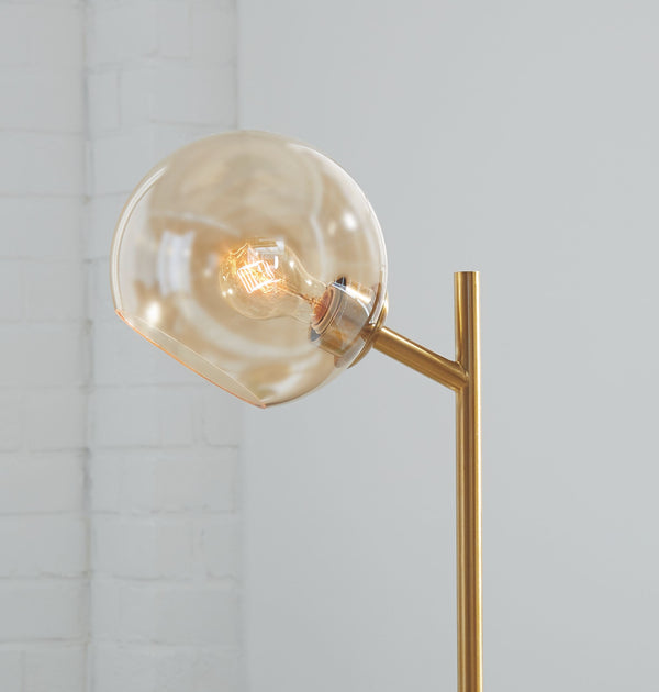 Abanson - Amber / Gold Finish - Metal Desk Lamp