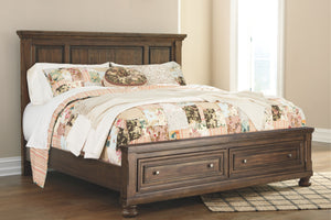  Queen Panel Bed with 2 Storage Drawers