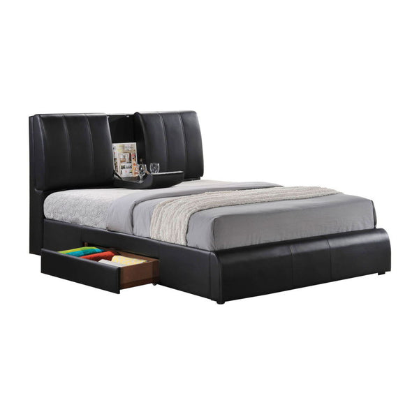 Kofi - Eastern King Bed - Black PU