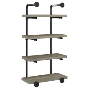 Elmcrest - 24## 4-Shelf Wall Bookshelf - Gray Driftwood