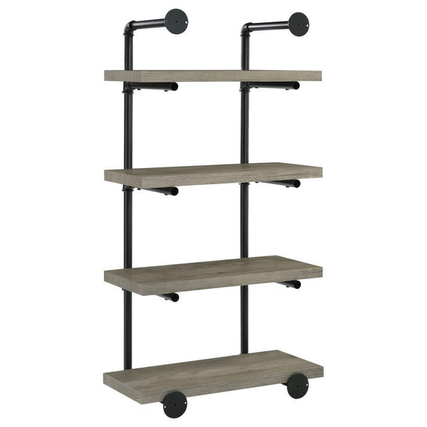 Elmcrest - 24## 4-Shelf Wall Bookshelf - Gray Driftwood