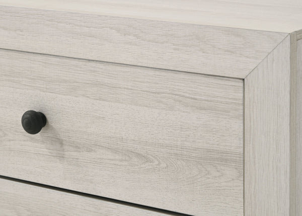  a dresser with a mirror