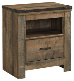 Whether she loves horses or he-'s a cowboy at heart, this nightstand matches their authenticity. Its rustic finish, plank-style details and nailhead trim pay homage to reclaimed barn wood, making for a chic look loaded with charm. An included charging sta