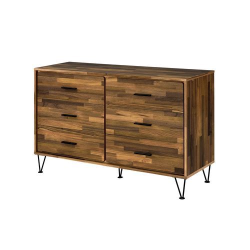Crafted from the finest woods and veneers, the Hestia collection embodies midcentury charm. The bed not only offers style but also a great place to rest. The headboard features open storage compartments for display and two closed-off compartments for thos