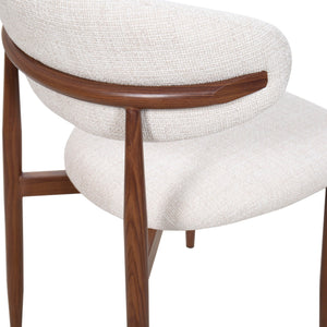 Royce - Side Chair With Metal Frame (Set of 2) - Beige / Walnut