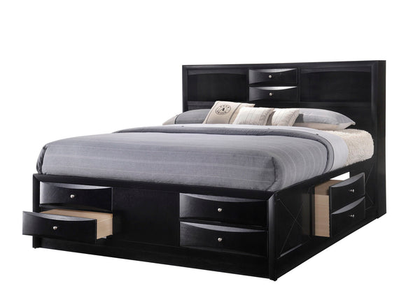 Emily - King 4 Piece Bedroom Set - Black