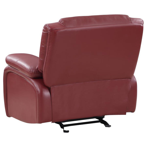 Camila - Upholstered Glider Recliner Chair - Red