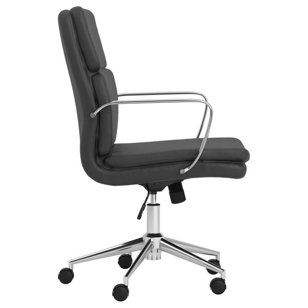 Ximena - Upholstered Adjustable Mid Back Office Chair - Black