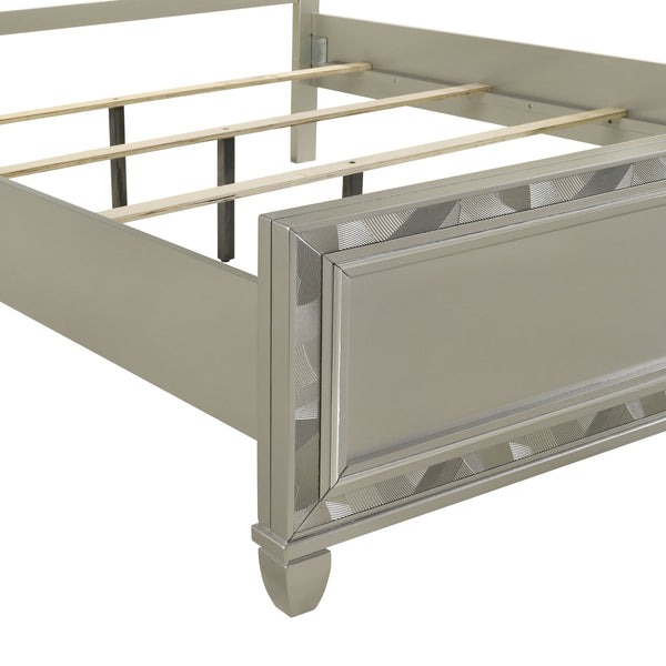 Radiance - 5/0 Queen Bed - Pearl Silver