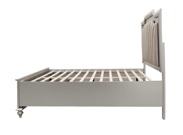 Kaitlyn - Eastern King Bed - PU & Champagne