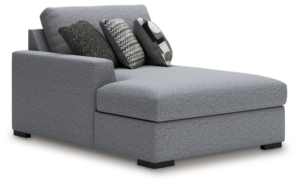 This left-arm facing corner chaise is made with Next-Gen Nuvellaâ„¢ (polyester) fade-resistant, washable fabric. Fully finished on all sides, it pairs with other items in the series to make a modular sectional.<br><br><b>Additional Dimensions</b><br><ul><