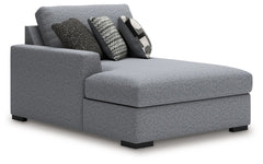 This left-arm facing corner chaise is made with Next-Gen Nuvellaâ„¢ (polyester) fade-resistant, washable fabric. Fully finished on all sides, it pairs with other items in the series to make a modular sectional.<br><br><b>Additional Dimensions</b><br><ul><