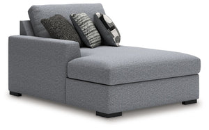 This left-arm facing corner chaise is made with Next-Gen Nuvellaâ„¢ (polyester) fade-resistant, washable fabric. Fully finished on all sides, it pairs with other items in the series to make a modular sectional.<br><br><b>Additional Dimensions</b><br><ul><