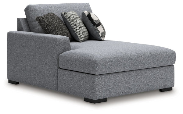 This left-arm facing corner chaise is made with Next-Gen Nuvellaâ„¢ (polyester) fade-resistant, washable fabric. Fully finished on all sides, it pairs with other items in the series to make a modular sectional.<br><br><b>Additional Dimensions</b><br><ul><