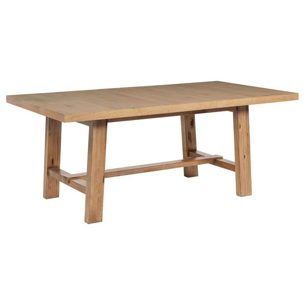 This extension dining table elevates your gathering space with warm sophistication. Its removable 16-inch leaf transforms the length from 60 to 76 inches, accommodating everything from intimate dinners to lively family feasts. Crafted from solid mahogany,