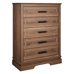 The Coventry Hall Chest in Pecan is a perfect blend of durability and modern rustic style, making it a valuable addition to any bedroom. Constructed from high-quality manufactured woods and topped with eco-friendly decorative laminate, this chest offers a