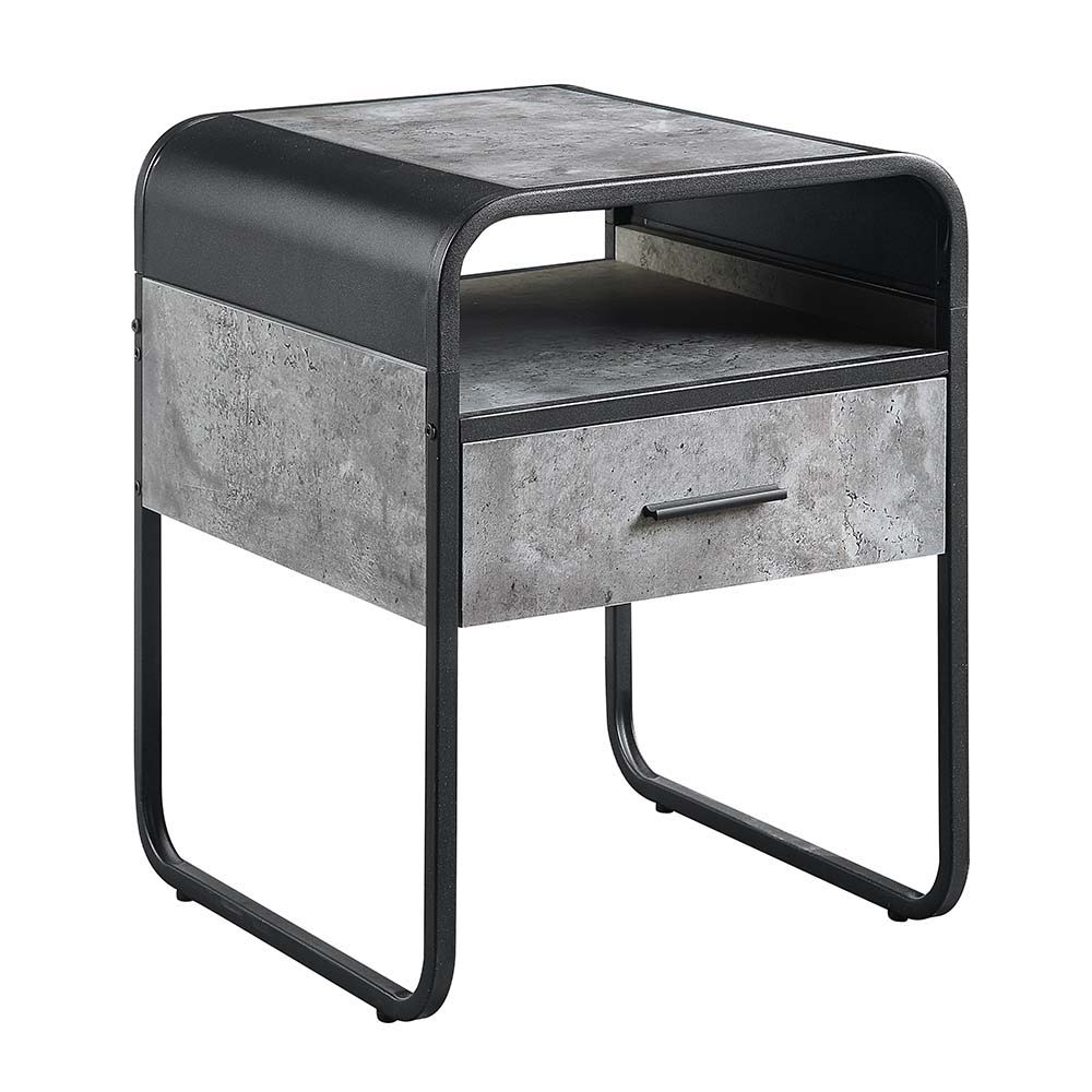 Raziela - End Table - Black - 18-"