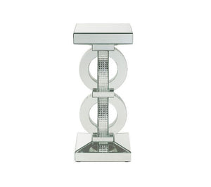 Ornat - Accent Table - Mirrored & Faux Diamonds - 28"