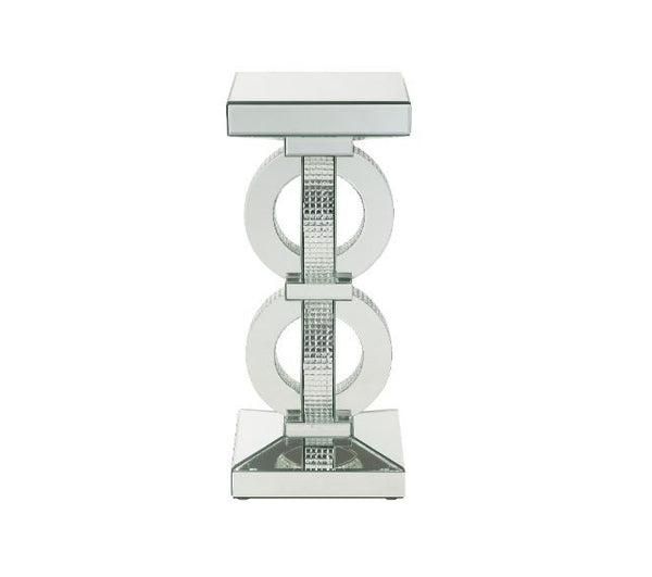 Ornat - Accent Table - Mirrored & Faux Diamonds - 28"