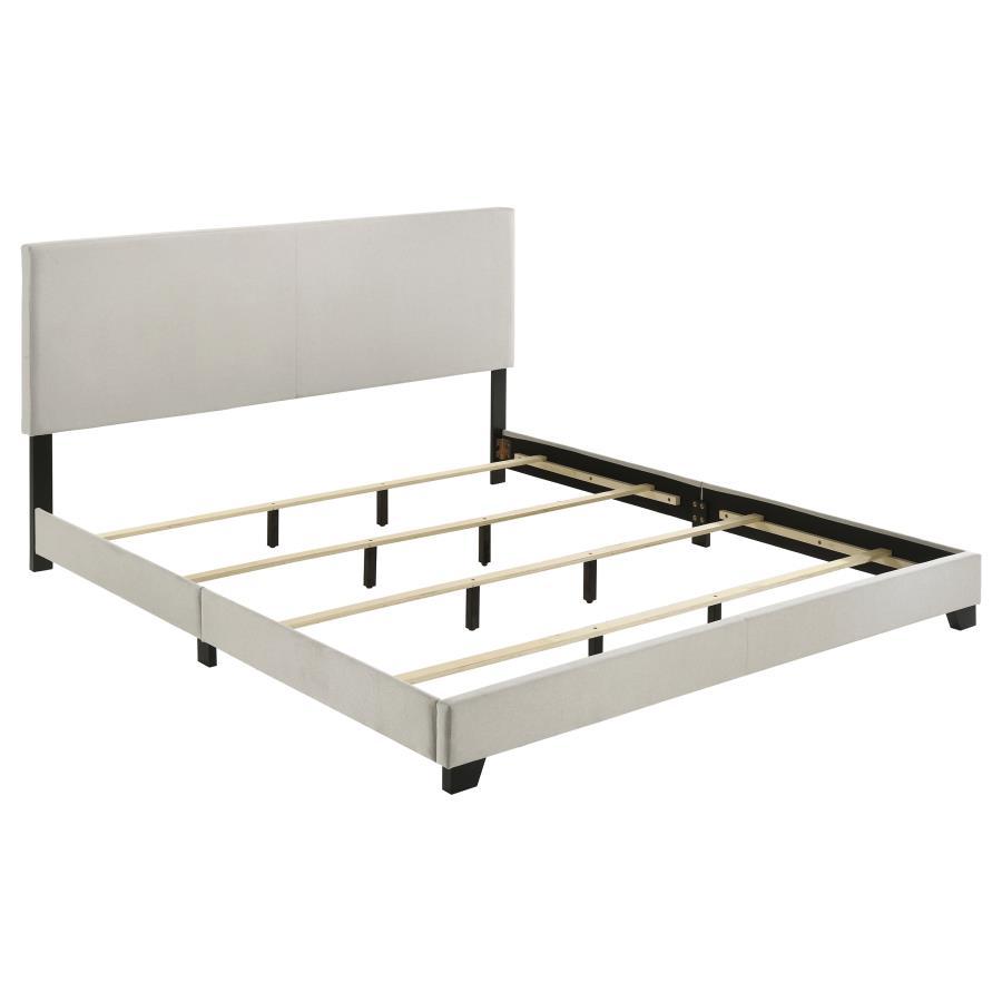 Transform your bedroom with this versatile panel bed, available in both faux leather and fabric upholstery options to suit any decor. Featuring a padded headboard and sleek design, it offers modern elegance and everyday comfort. Crafted with Asian hardwoo