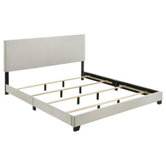Transform your bedroom with this versatile panel bed, available in both faux leather and fabric upholstery options to suit any decor. Featuring a padded headboard and sleek design, it offers modern elegance and everyday comfort. Crafted with Asian hardwoo