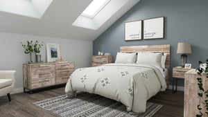 Neilsville - Whitewash - Queen Panel Platform Bed
