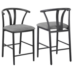 Inspired by Danish design, this counter height wishbone chair brings a touch of modern elegance to your dining or bar area. Its sleek metal frame offers exceptional sturdiness and durability, ensuring long-lasting use while maintaining a minimalist aesthe