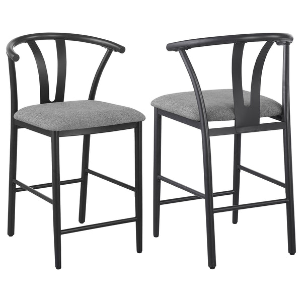 Inspired by Danish design, this counter height wishbone chair brings a touch of modern elegance to your dining or bar area. Its sleek metal frame offers exceptional sturdiness and durability, ensuring long-lasting use while maintaining a minimalist aesthe