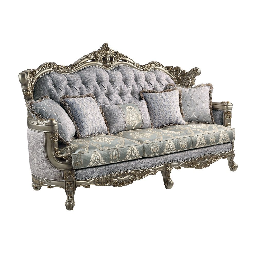 Seat Construction: Pocket Coil Wooden Inner Frame Loose Seat Cushion & Tight Back Cushion Accent Pillows Included Arched Backrest Foam Density: D28 Matching Occasional with Marble Top