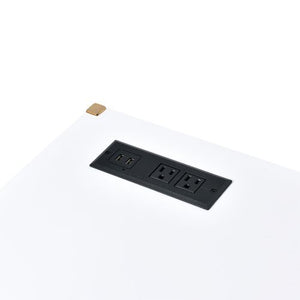 Midriaks - Writing Desk - White & Gold Finish