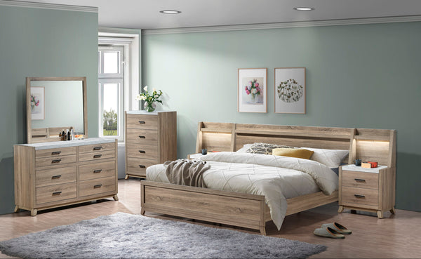  with its clean lines and subtle headboard design
