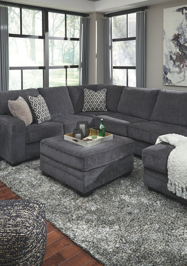  the sectionalâ€™s slate gray upholster