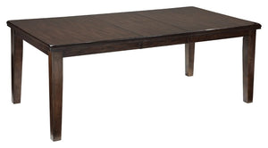 Take clean-lined, classic styling and touches of vintage inspiration. Top with a deep, complex finish for newfound sophistication. Now that-'s a look you can live with. Sporting a straightforward farmhouse profile, this dining room table easily accommodat