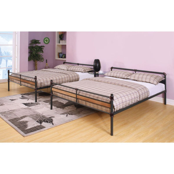 Brantley II - Queen Over Queen Bunk Bed - Sandy Black & Dark Bronze Hand-Brushed
