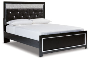  at a price sure to put you at ease. This queen upholstered panel bed brings a sense of old Hollywood with a contemporary flair. A deep