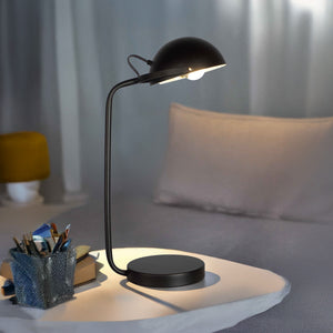  curved metal frame in a matte black finish