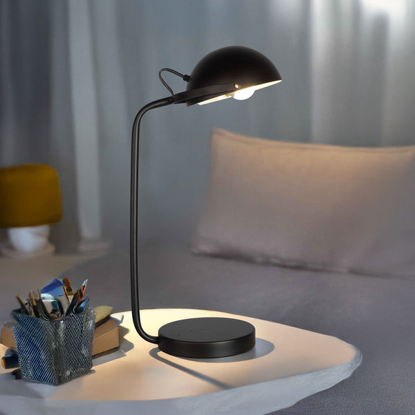  curved metal frame in a matte black finish