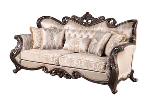 The Royal Classics Constantine Sofa in cherry combines heirloom quality craftsmanship with luxurious design, creating an elegant and timeless centerpiece for any living space. Expertly crafted from solid pine and accented with premium polyurethane carving